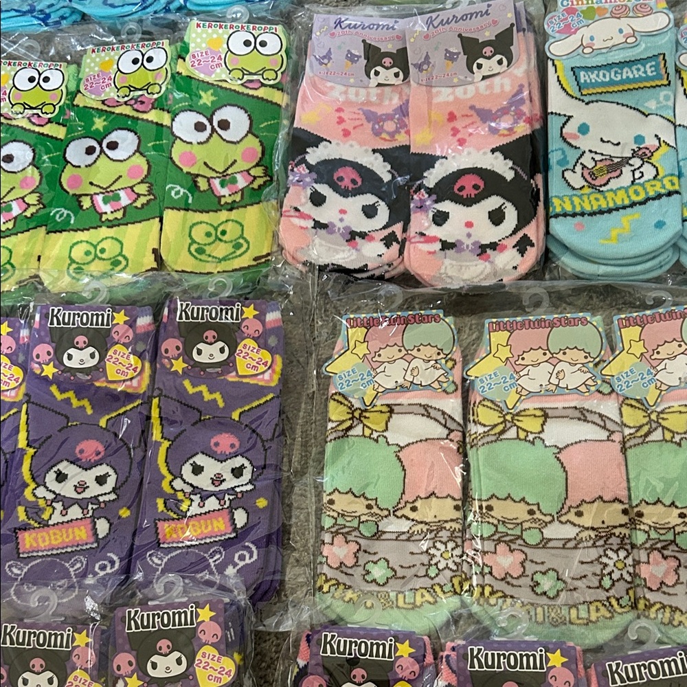 Sanrio Colorful Character Socks Collection